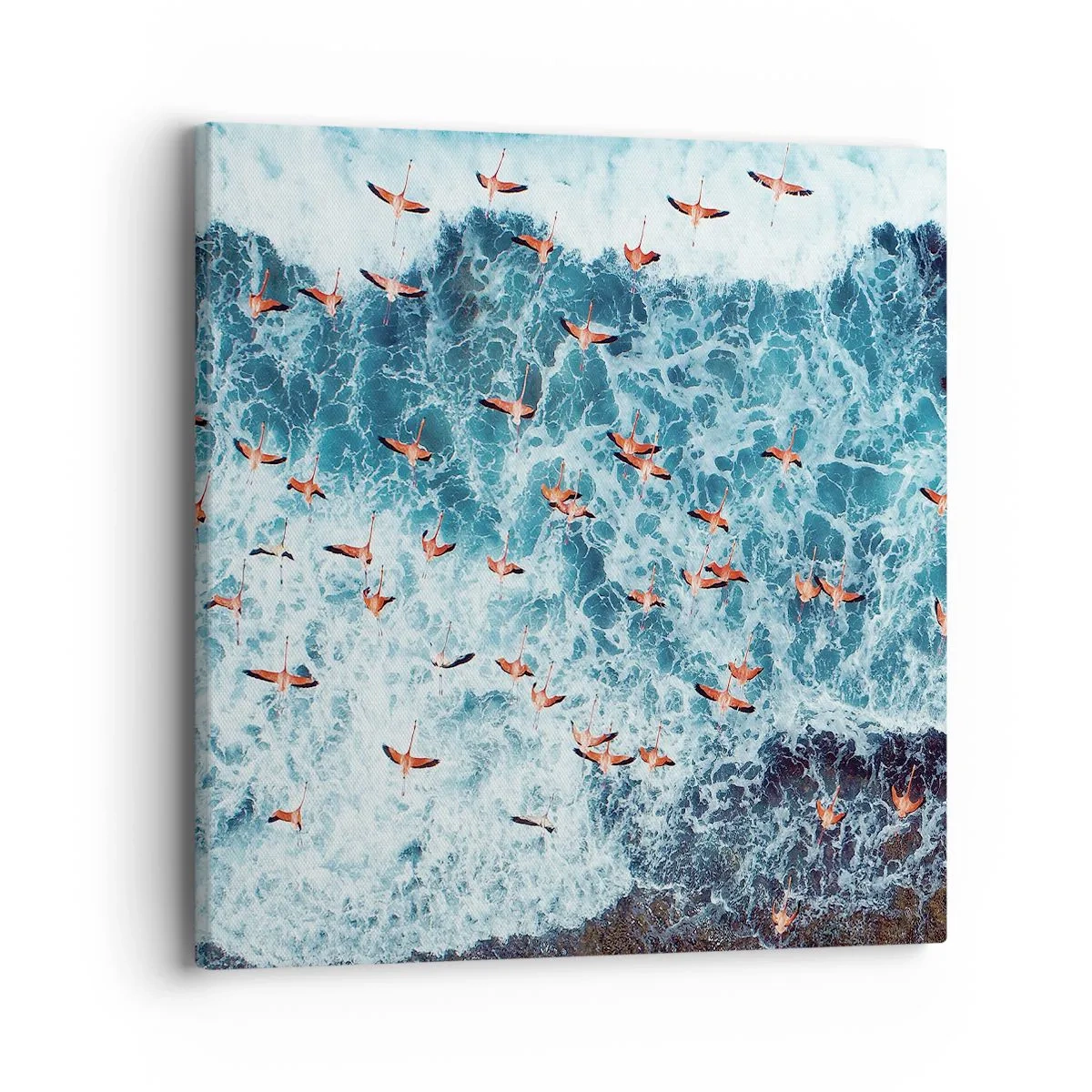 Bild auf Leinwand - Leinwandbild - Die Küstenparade - 40x40 cm