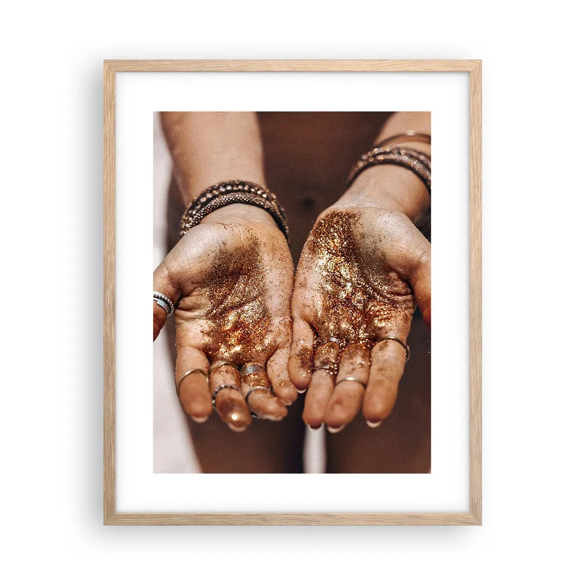 Poster in einem Rahmen aus heller Eiche - Ein Geschenk für dich - 40x50 cm