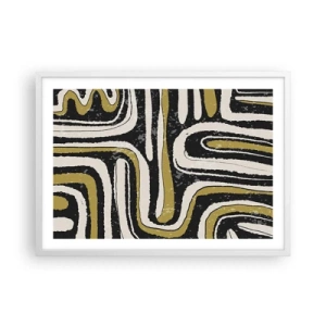 Poster in einem weißen Rahmen - Komposition: Straßen und Gassen - 70x50 cm