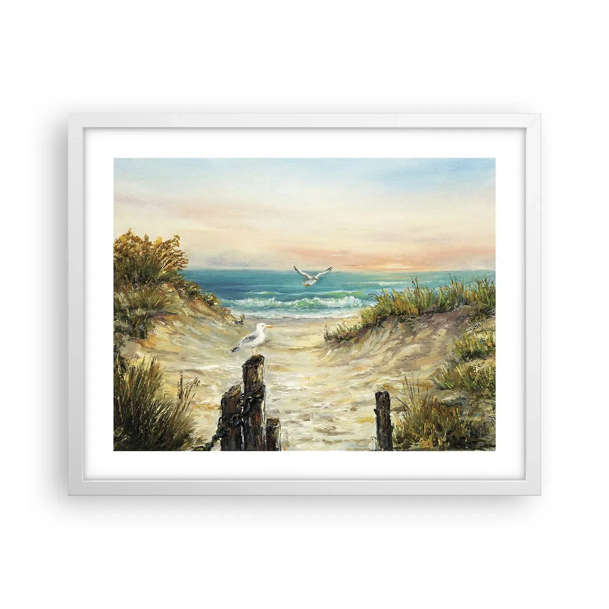 Poster in einem weißen Rahmen - Windlose Abgeschiedenheit - 50x40 cm