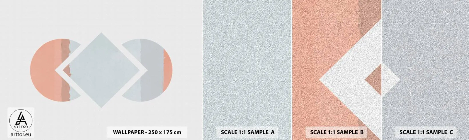 Fototapetenmuster Standard Eco - Die Situation ist klar - Abstraktion, Stück, Minimalismus - 100x30 cm