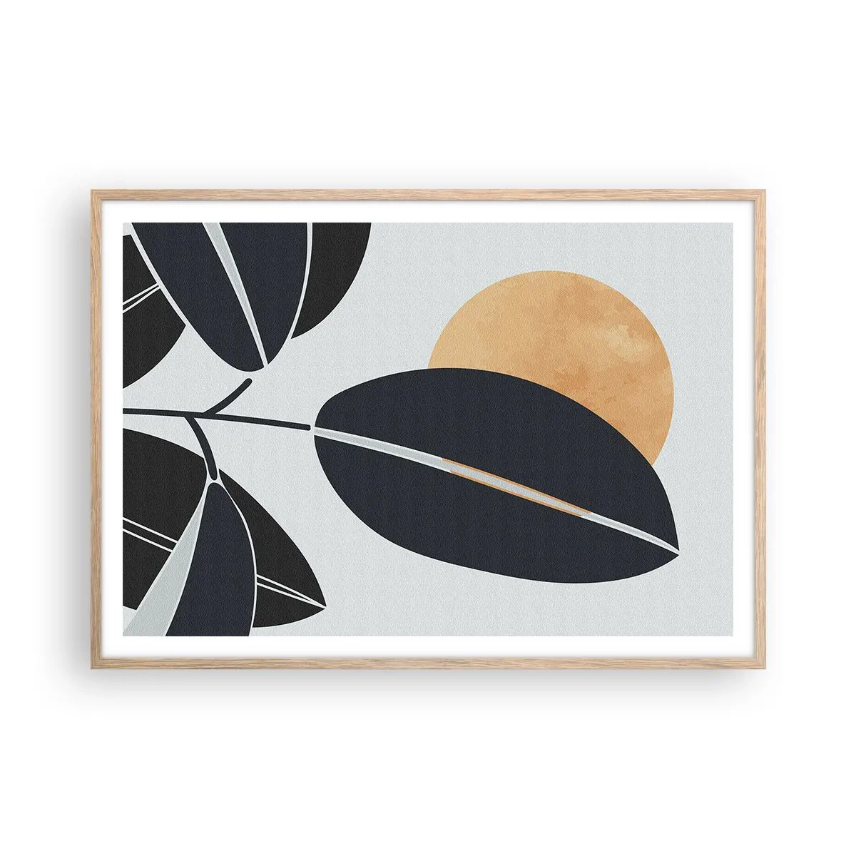 Poster in einem Rahmen aus heller Eiche - Heißer Sommertag - 100x70 cm