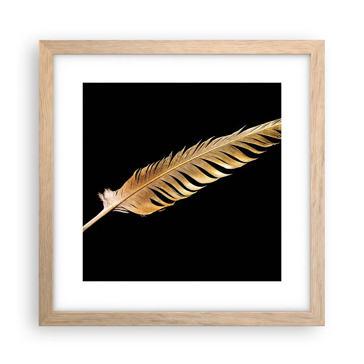 Poster in einem Rahmen aus heller Eiche - Er hat ein ungewöhnliches Schreibtalent ... - 30x30 cm