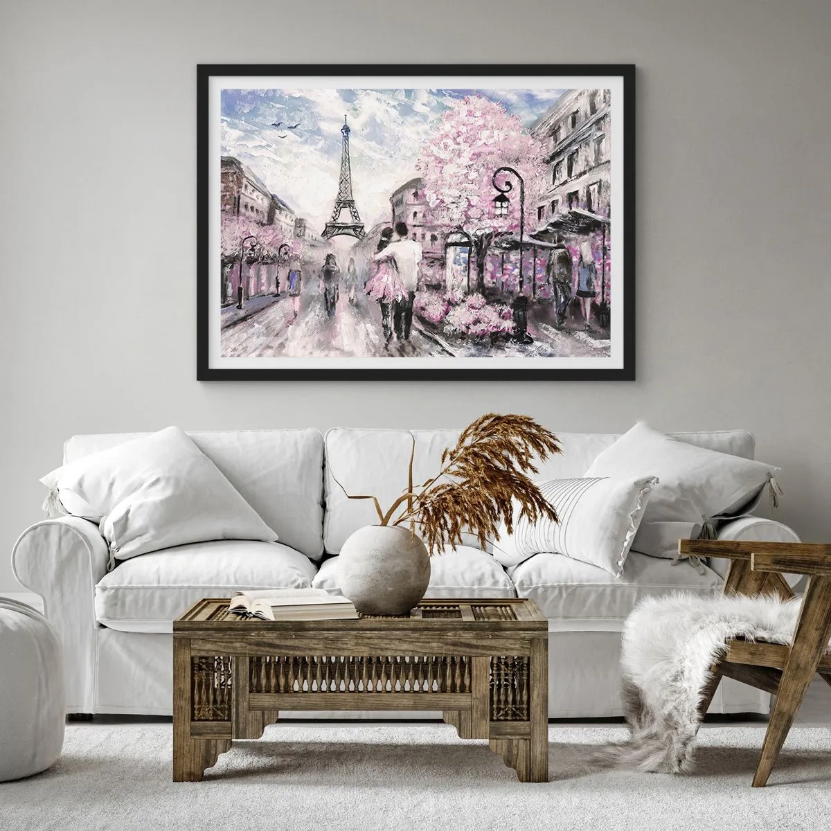 Poster in einem schwarzem Rahmen - Wie man sich verlieben kann, ist nur in ... - 91x61 cm