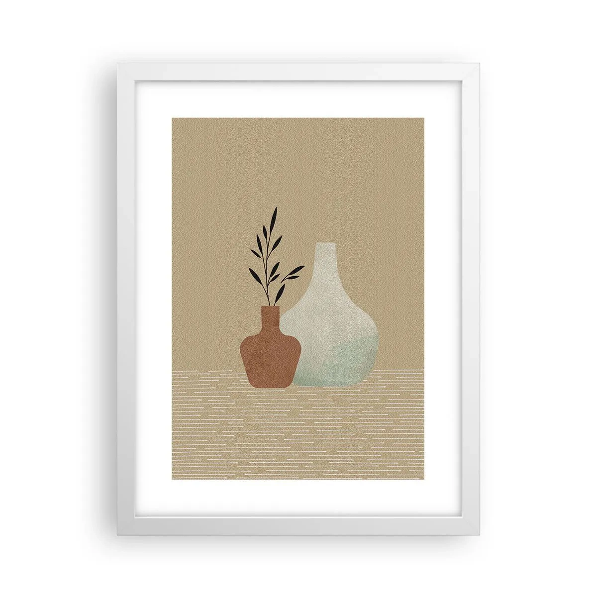 Poster in einem weißen Rahmen - Vase und ihre Idee - 30x40 cm