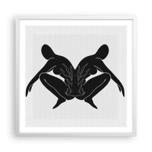 Poster in einem weißen Rahmen - Gemeinsame Seele - 60x60 cm