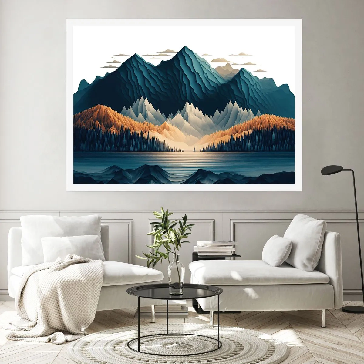 Poster - Perfekte Berglandschaft - 91x61 cm