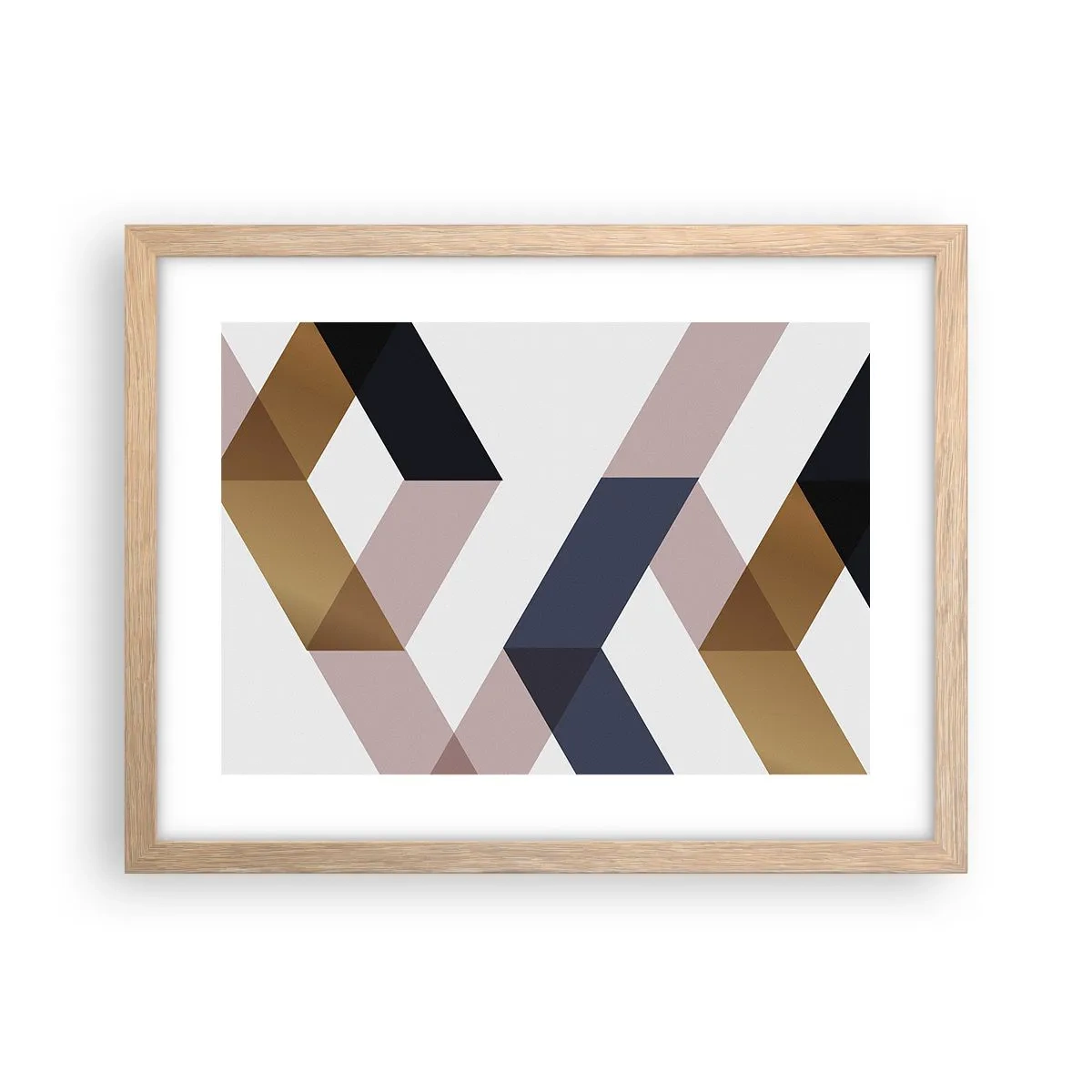 Poster in einem Rahmen aus heller Eiche - Ebenen und Winkel - 40x30 cm