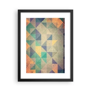 Poster in einem schwarzem Rahmen - Republik der Dreiecke - 30x40 cm