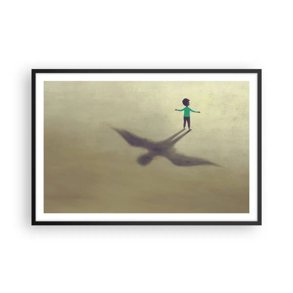 Poster in einem schwarzem Rahmen - Der Held der Zukunft - 91x61 cm