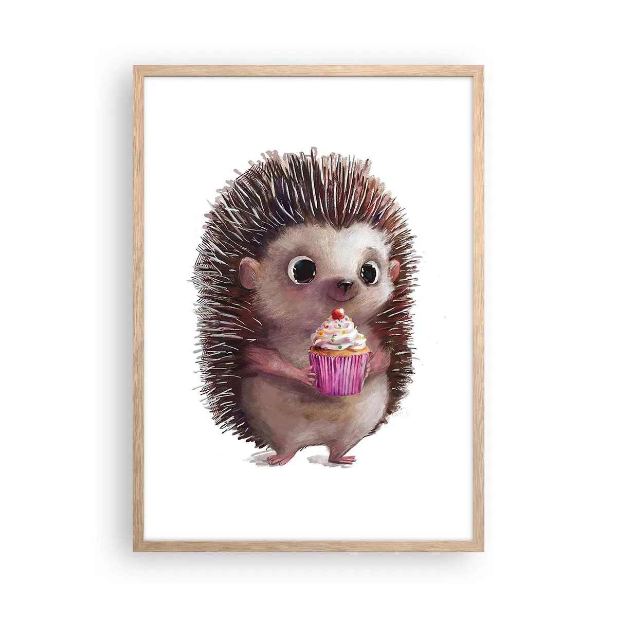 Poster in einem Rahmen aus heller Eiche - Der Feiertag ist jeden Tag - 50x70 cm