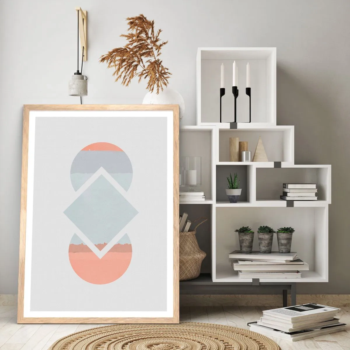 Poster in einem Rahmen aus heller Eiche - Die Situation ist klar - 40x50 cm