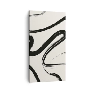 Bild auf Leinwand - Leinwandbild - Schwarz-Weiß-Laune - 45x80 cm
