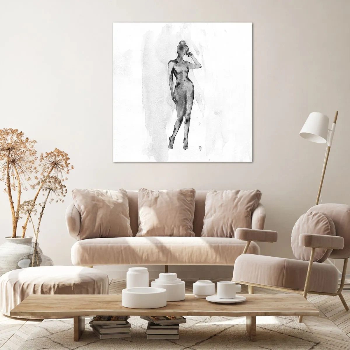 Bild auf Leinwand - Leinwandbild - Eine Studie über das Ideal der Weiblichkeit - 40x40 cm