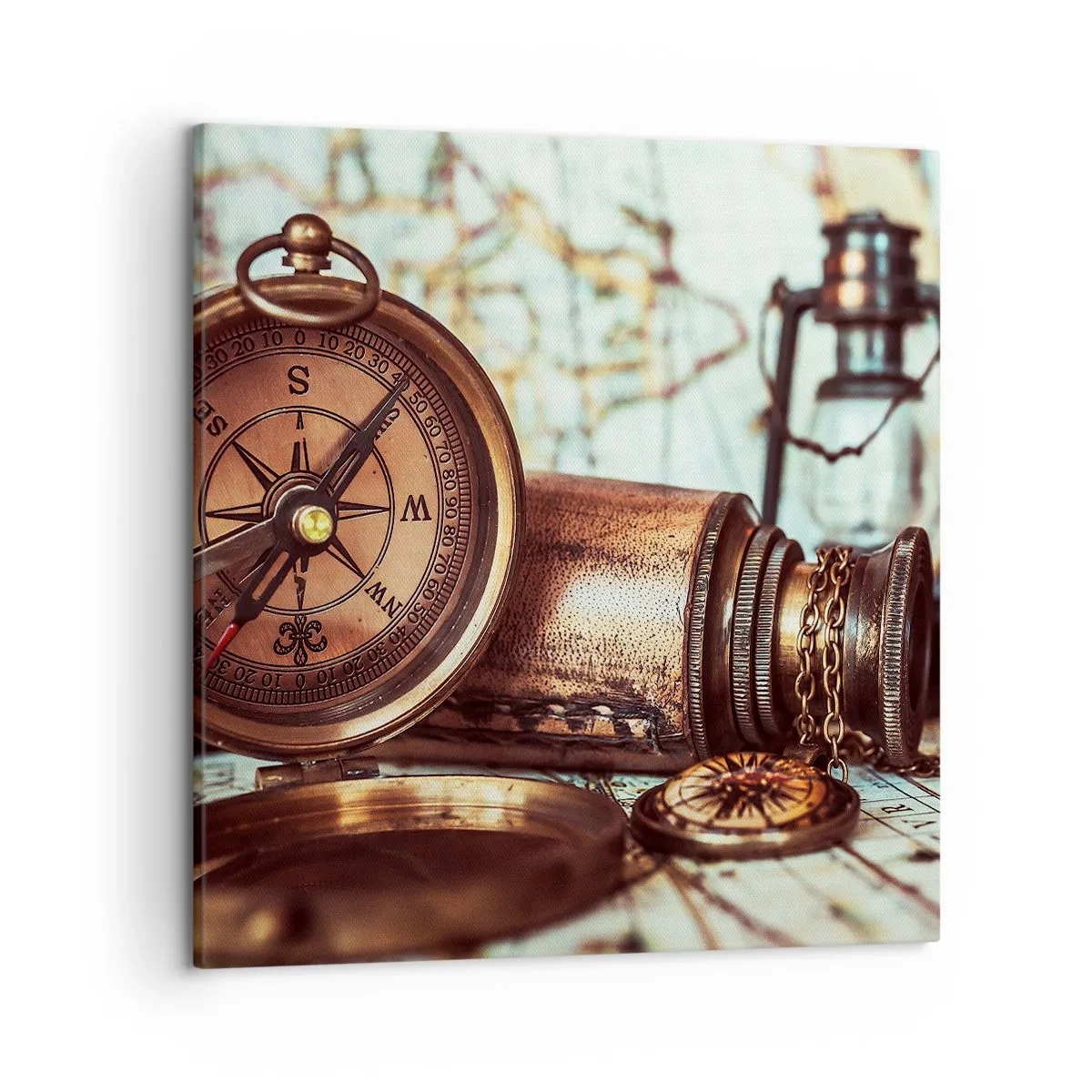 Bild auf Leinwand - Leinwandbild - Ein Piratenabenteuer in der Karibik wartet - 50x50 cm