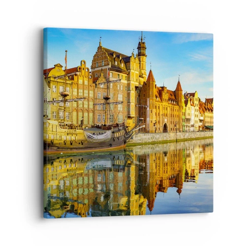 Bild auf Leinwand - Leinwandbild - Ein Spiegelbild der Vergangenheit - 30x30 cm