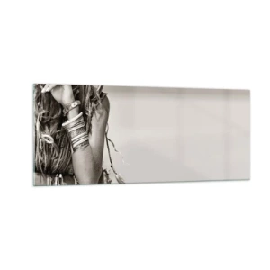 Glasbild - Bild auf glas - Wieso ein Mädchen - 100x40 cm