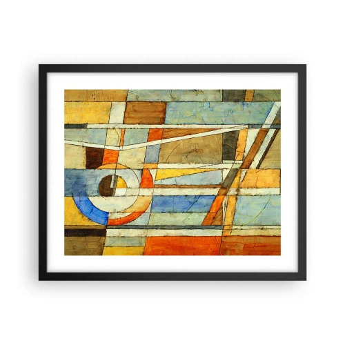 Poster in einem schwarzem Rahmen - Kubismus auf der Baustelle - 50x40 cm