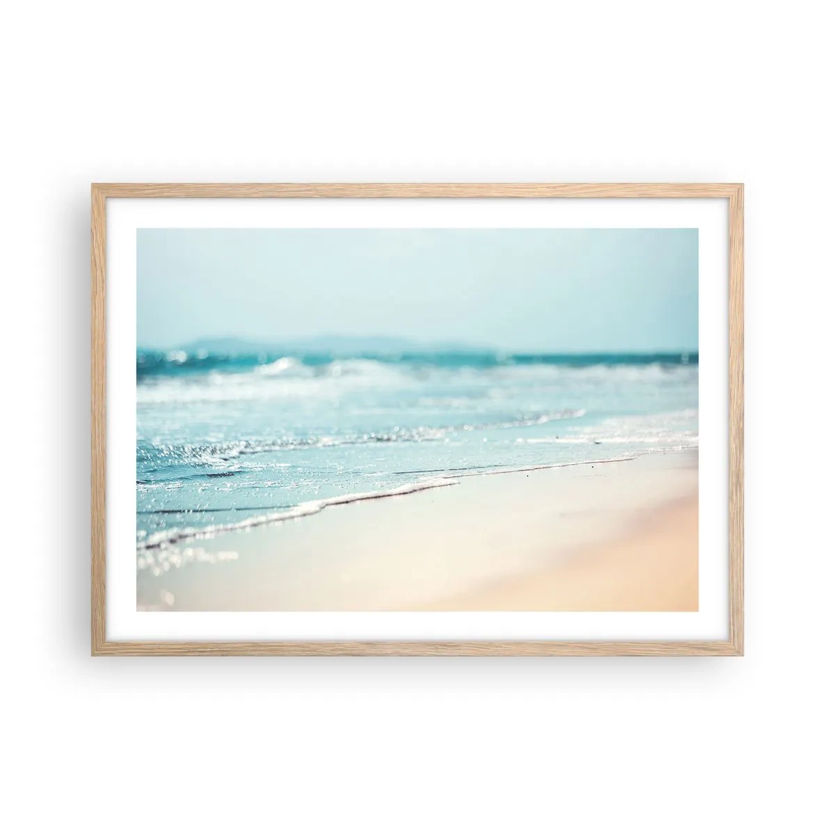 Poster in einem Rahmen aus heller Eiche - Hitze und Lärm - 70x50 cm