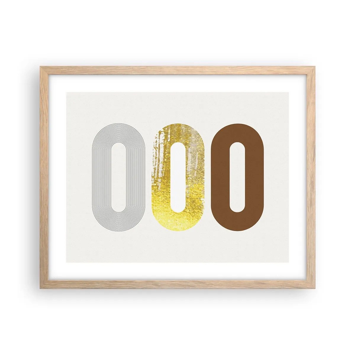 Poster in einem Rahmen aus heller Eiche - Oooh! - 50x40 cm