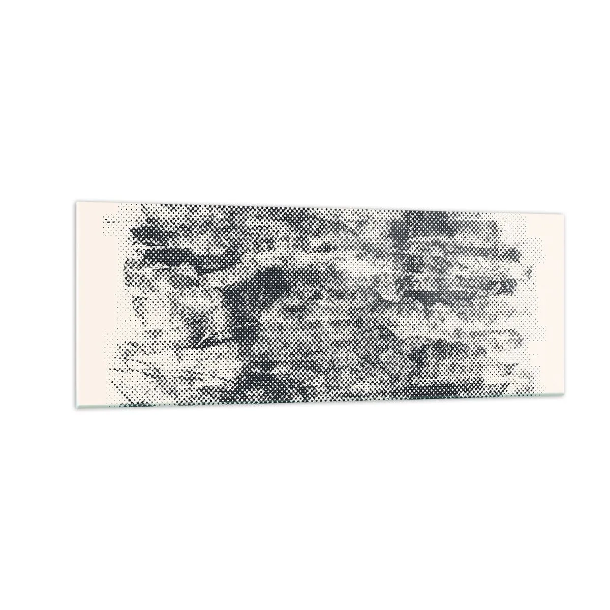 Glasbild - Bild auf glas - Abstrakte neblige Komposition in Grautönen - 140x50cm - Nebelige Komposition - Moderne Wanddekoration für Wohnzimmer und Schlafzimmer ARTTOR