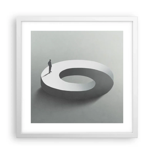 Poster in einem weißen Rahmen - Und wie soll man davon klug werden - 40x40 cm