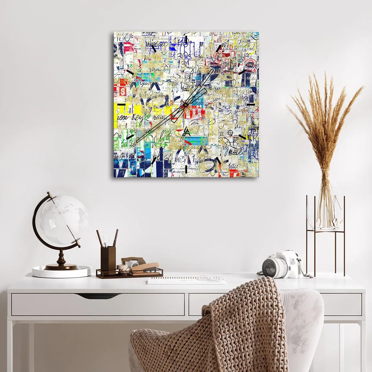 Wanduhr - Glasuhr - Es freut einfach die Augen - 40x40 cm