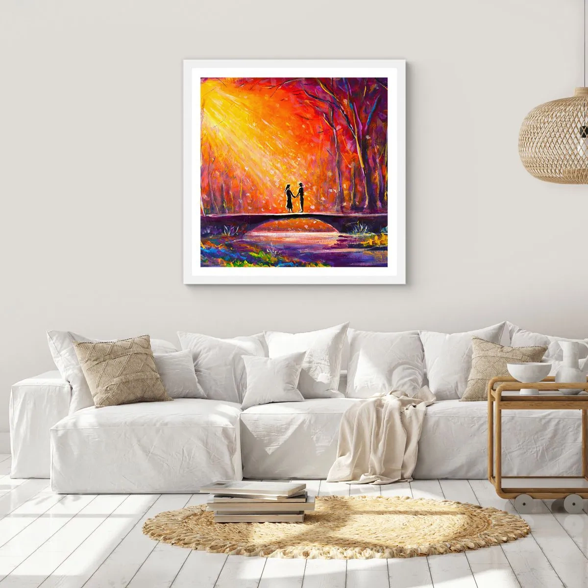 Poster in einem weißen Rahmen - Der Himmel liebt sie auch - 60x60 cm