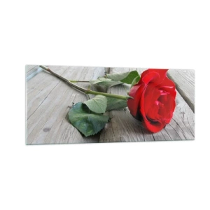 Glasbild - Bild auf glas - Eine Studie in Scharlachrot - 100x40 cm