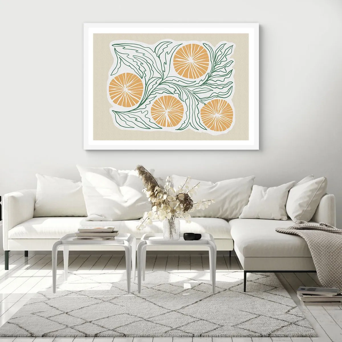 Poster in einem weißen Rahmen - Ethnisch mit einem Hauch von Abstraktion - 40x30 cm