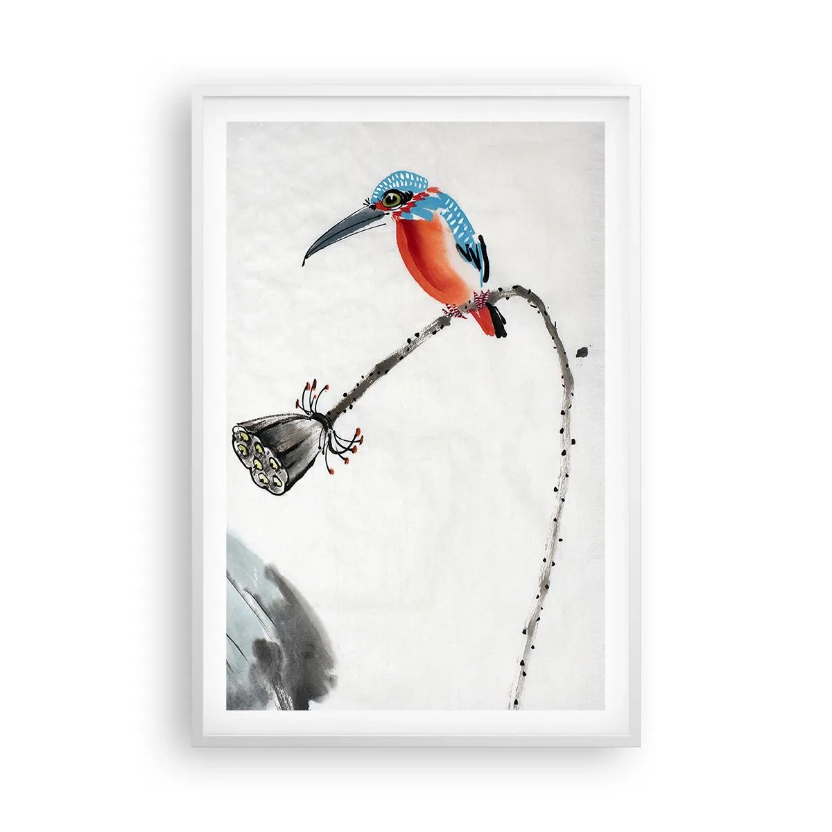 Poster in einem weißen Rahmen - Das Leben der Wiese - 61x91 cm