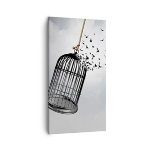 Bild auf Leinwand - Leinwandbild - Glaube ... Hoffnung ... Freiheit! - 55x100 cm