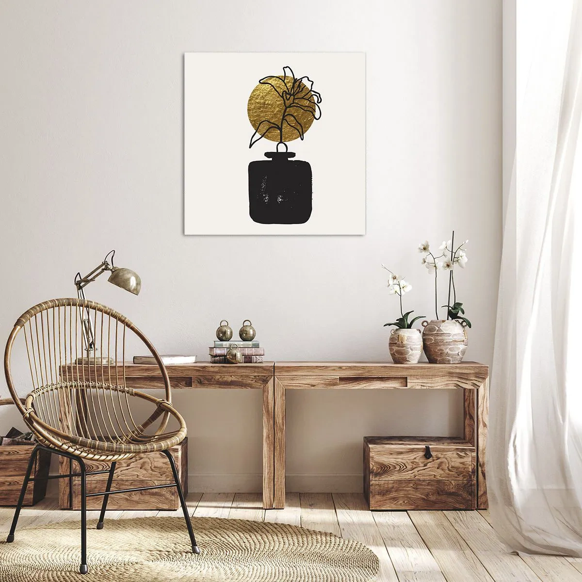 Bild auf Leinwand - Leinwandbild - Schönheit ist Gold wert - 30x30 cm