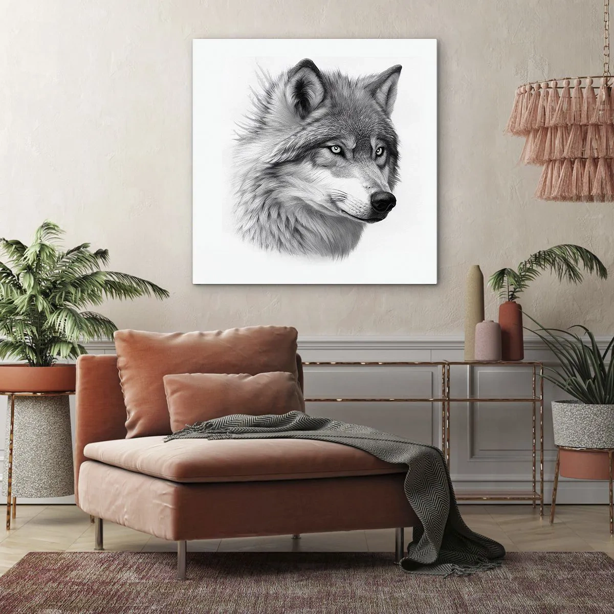 Bild auf Leinwand - Leinwandbild - Alpha – ohne Zweifel - 60x60 cm