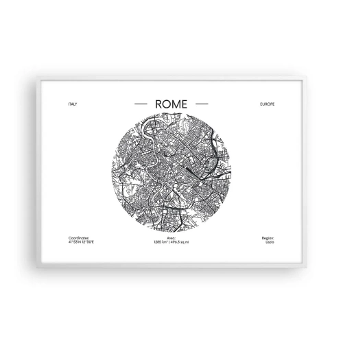 Poster in einem weißen Rahmen - Anatomie von Rom - 100x70 cm