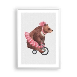 Poster in einem weißen Rahmen - Was für ein Affentheater! - 50x70 cm