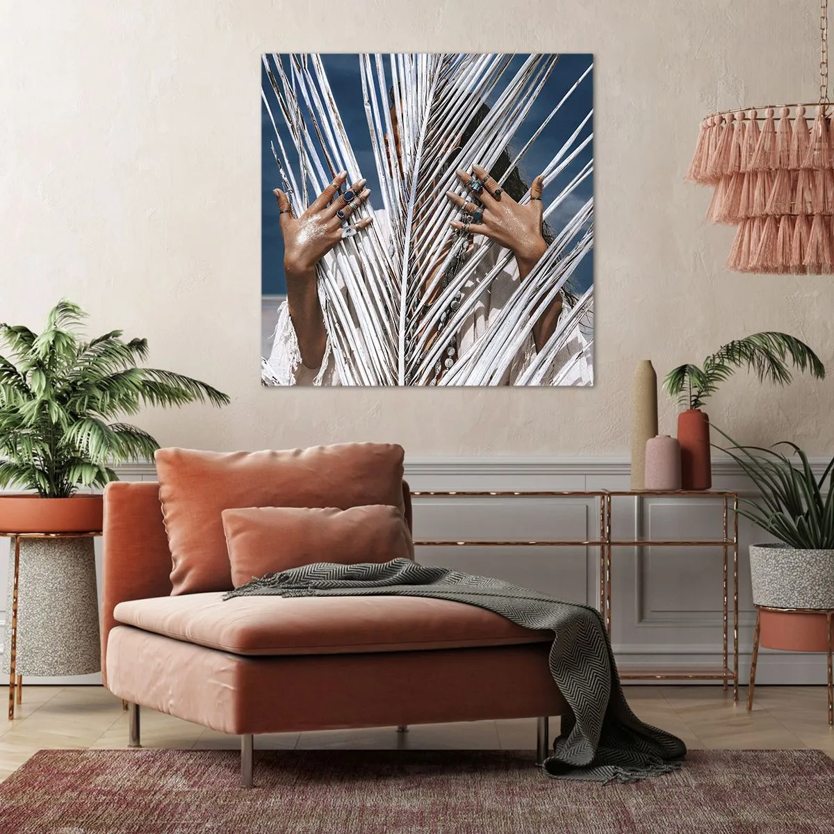 Bild auf Leinwand - Leinwandbild - Das Mädchen des Schamanen? - 60x60 cm