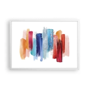 Poster in einem weißen Rahmen - Auf und ab - 70x50 cm