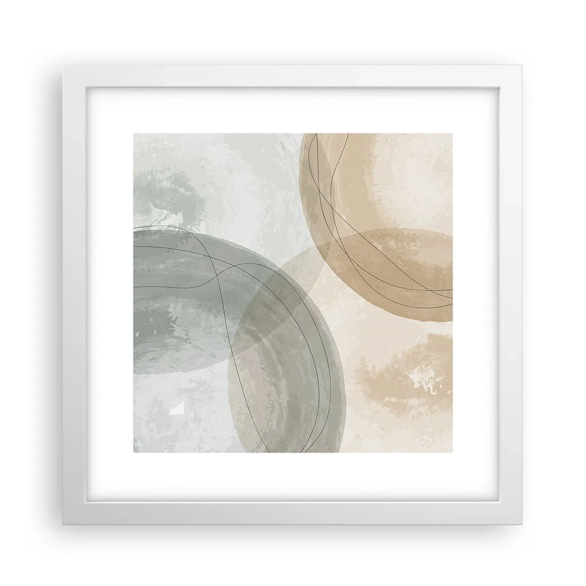 Poster in einem weißen Rahmen - Welten durchdringen - 30x30 cm