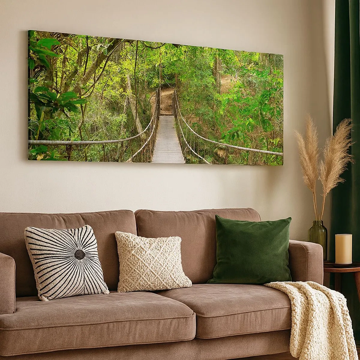 Bild auf Leinwand - Leinwandbild - Denn im Garten gibt es eine Schlingpflanze - 100x40 cm