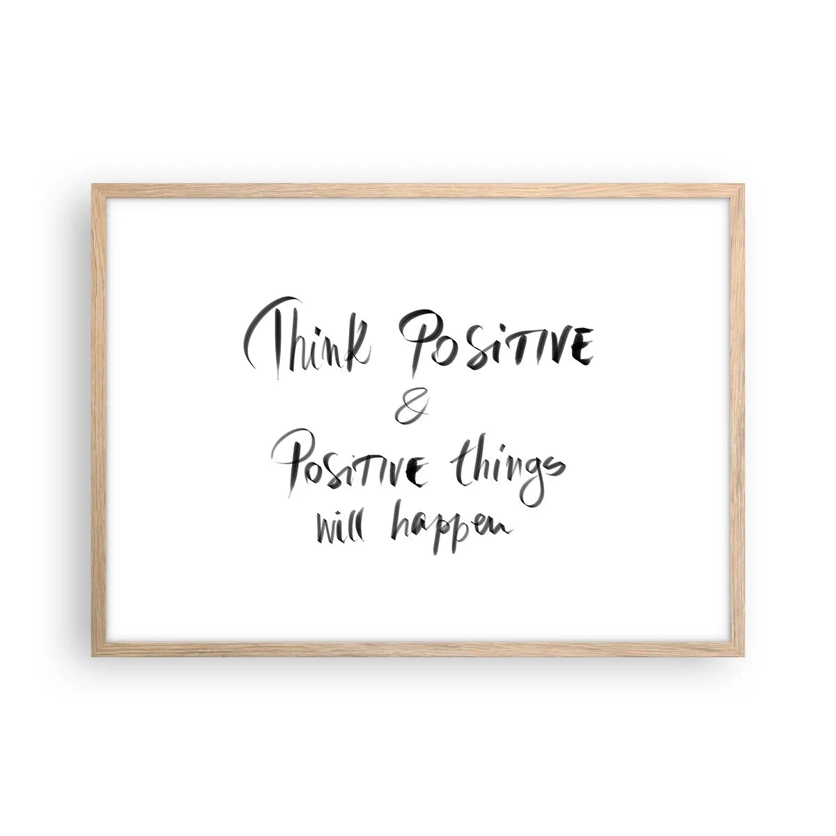 Poster in einem Rahmen aus heller Eiche - Wie soll man leben? - 70x50 cm