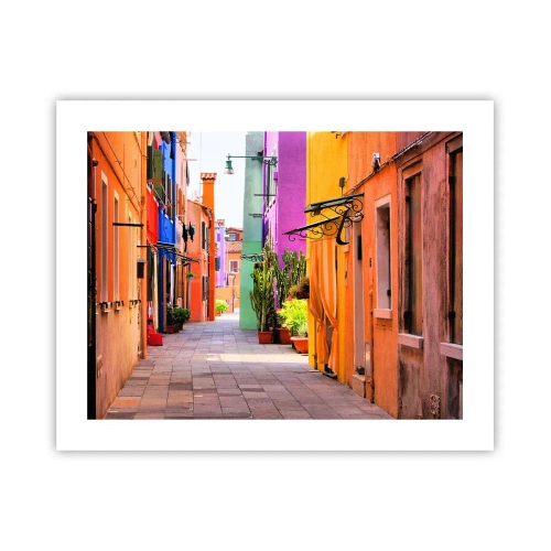 Poster - Regenbogengasse - 50x40 cm