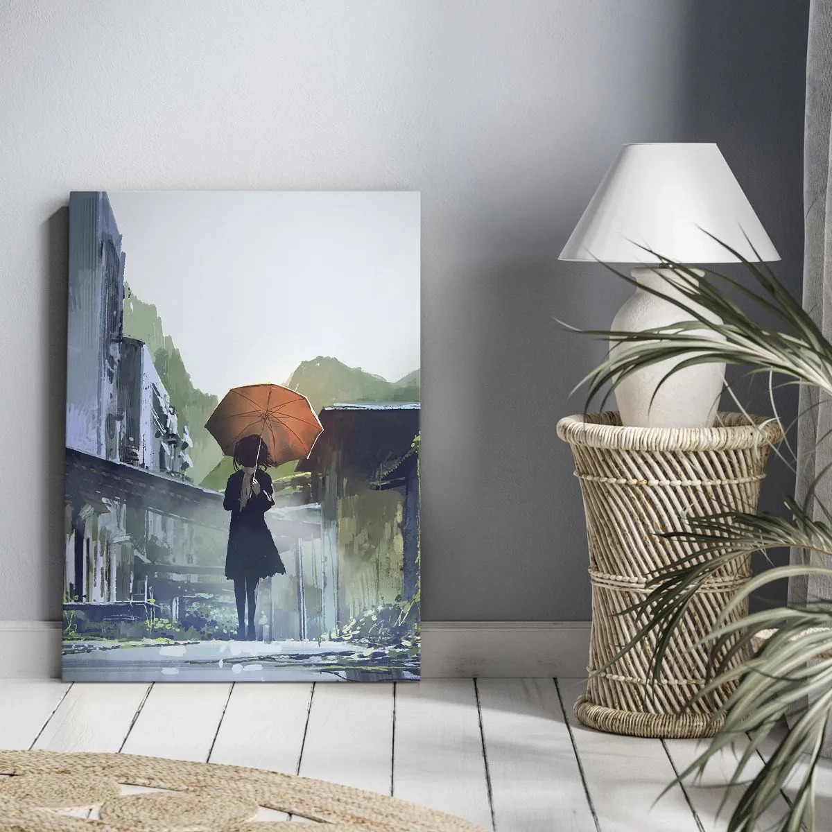 Bild auf Leinwand - Leinwandbild - Belebender Regen - 45x80 cm