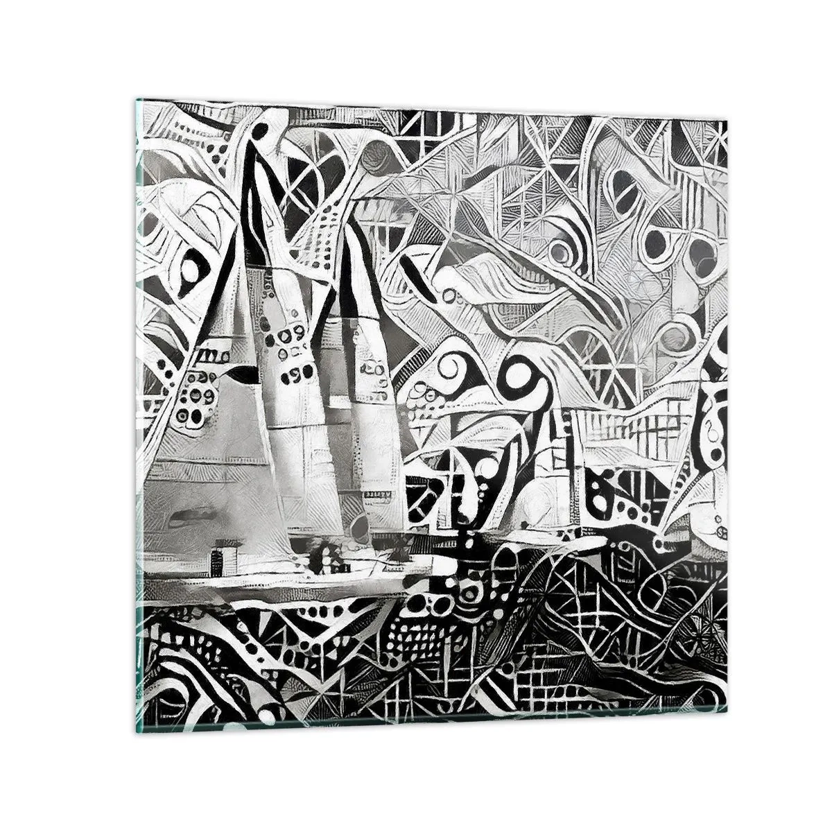 Glasbild - Bild auf glas - Zwischen den Wellen - 30x30 cm