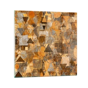 Glasbild - Bild auf glas - Die Welt in Form - 60x60 cm