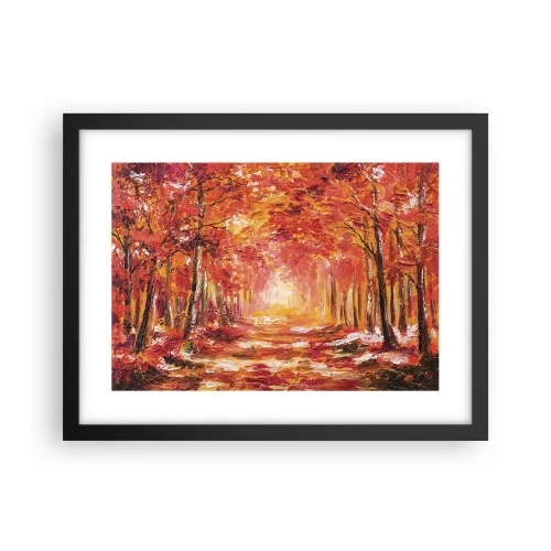 Poster in einem schwarzem Rahmen - Kupferwald - 40x30 cm