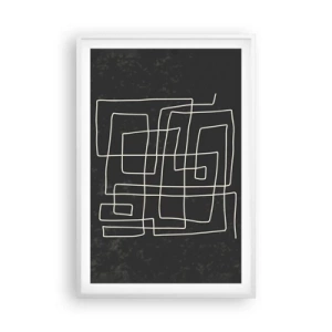 Poster in einem weißen Rahmen - Nicht so einfach - 61x91 cm