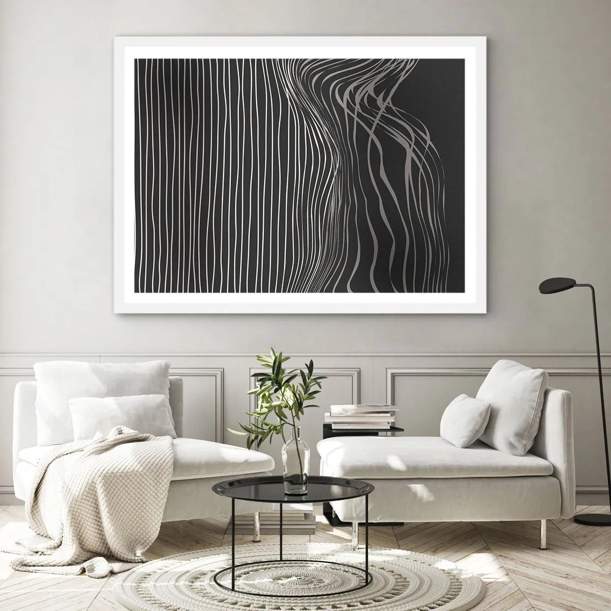 Poster in einem weißen Rahmen - Rhythmus und Akzent - 40x30 cm