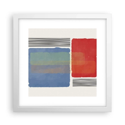 Poster in einem weißen Rahmen - Der Geist und der Buchstabe der Geometrie - 30x30 cm