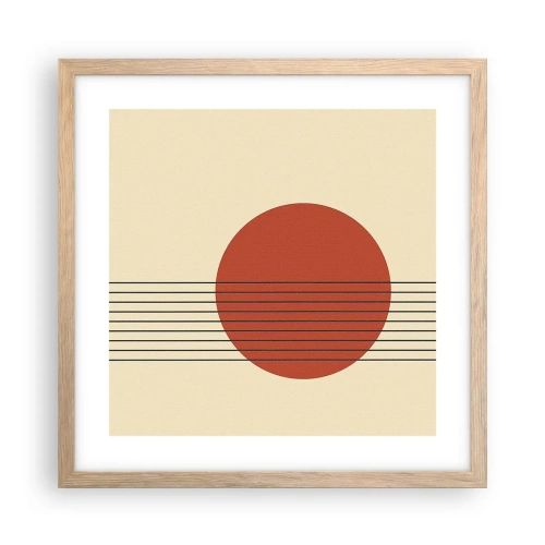 Poster in einem Rahmen aus heller Eiche - Immer wieder und weiter - 40x40 cm